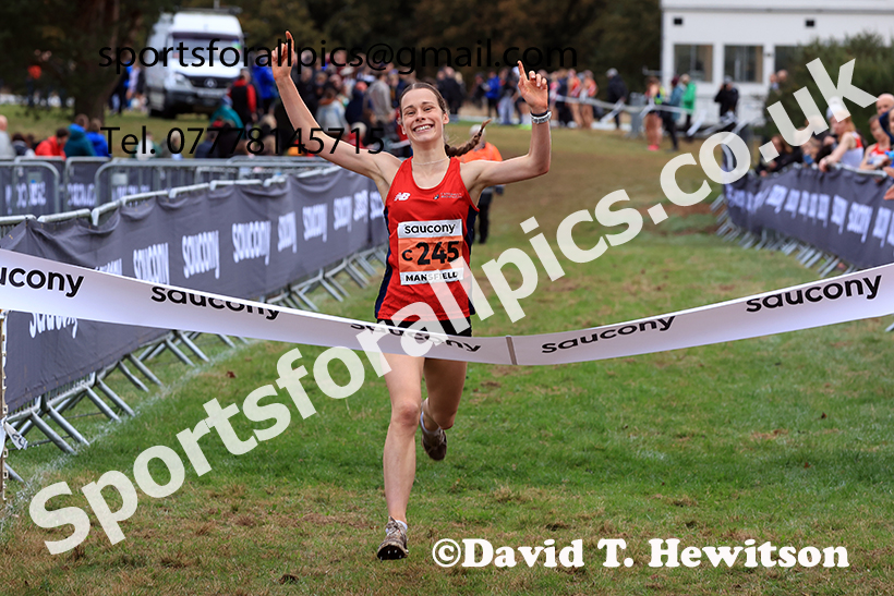 Junior Womens 2024 National Cross Country Relays, Berry Hill Park, Mansfield.   Photo: David T. Hewitson/Sports for All Pics